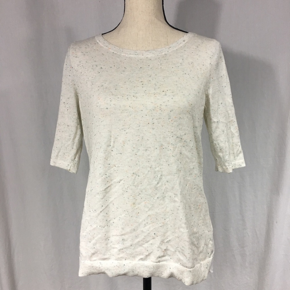 ✈️ FREE IN BUNDLE H&M Speckled Sheer-Back Top Sz S